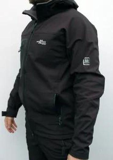 Kožne jakne: Crna muška softshell jakna brenda Mountain Sport sa kapuljačom. Jakna — 25