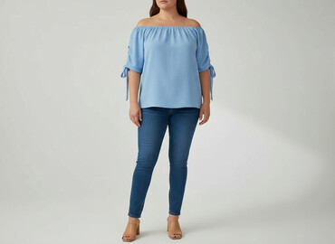 koszulki z rękawem do łokcia damskie: Women's blouse, size XL