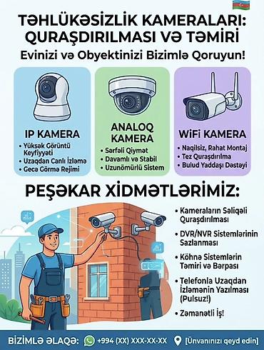 Təhlükəsizlik sistemləri: Təhlükəsizlik sistemləri | Müşahidə kameraları | Quraşdırılma, Zəmanət — 1