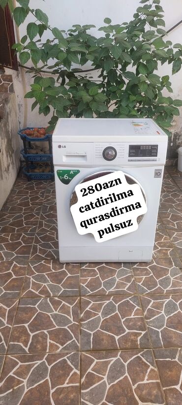 Paltaryuyan maşınlar: Paltaryuyan maşın LG, 6 kq, İşlənmiş, Avtomat, Qurutma var, Kredit yoxdur, Pulsuz çatdırılma