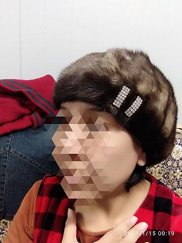 мехом: Шапка, Беретка, Норка, Зима, Со стразами — 1