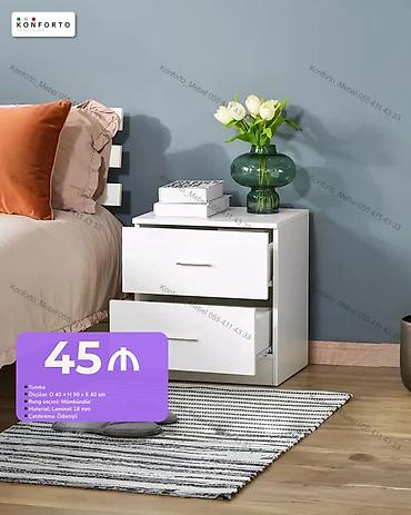 Tumba – yataq otağı üçün funksional şkaf - Ölçülər: D 40 × H 50 × E