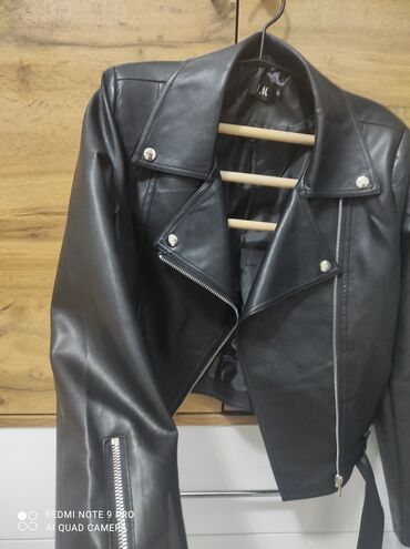 deri pencekler: Кожаная куртка, H&M, M (EU 38)