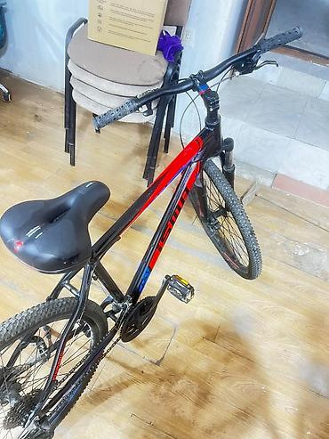 mini disk: Dağ velosipedi – 26” təkər, yüngül alüminium gövdə, amortizatorlu ön — 7