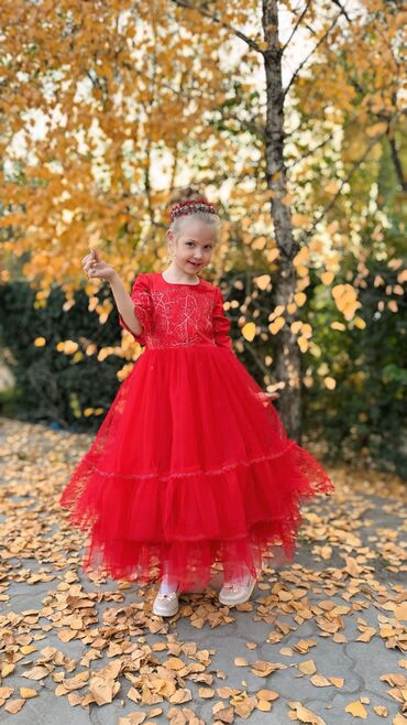 Платья: Детское платье, цвет - Красный — 1