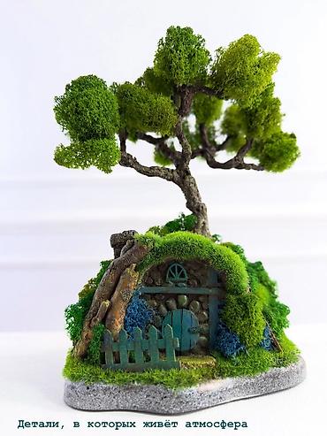 Декоративные цветы: Деревья-бонсай из натурального стабилизированного мха🌳 -это — 47