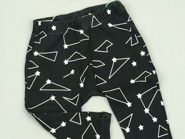 czarne legginsy dziecięce: Niemowlęce spodnie materiałowe, 6-9 m, 68-74 cm, stan - Bardzo dobry