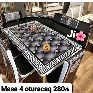 Masa və oturacaq dəstləri: Yeni, 4 stul