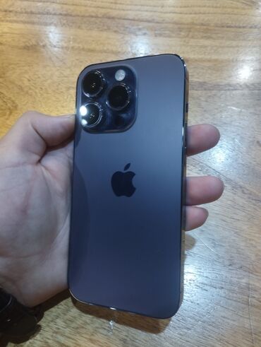 lightning кабель: IPhone 14 Pro, Колдонулган, 256 ГБ, Deep Purple, Коргоочу айнек, Каптама, 87 %