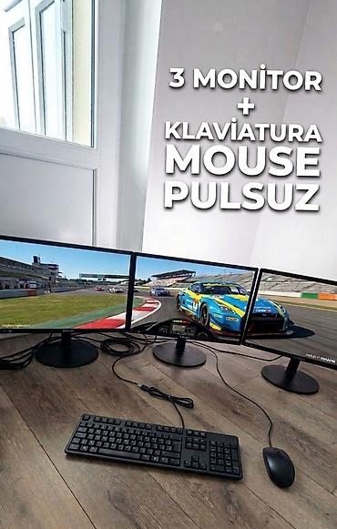 optik madem: 3 monitor + klaviatura və mouse hədiyyə (pulsuz) Paketin tərkibi: - 3 — 1