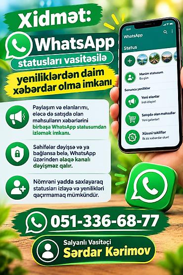 сантехник 24 часа: Xidmət: WhatsApp statusları vasitəsilə yeniliklərdən daim xəbərdar — 1