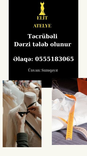 derzi is elanlari 2024: Швея требуется, 1-2 года опыта, Гибкий график