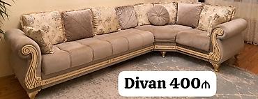 Divanlar: Künc divan – açılır və bazalı model. - Qiymət: 400₼ - Ünvan: Buzovna — 1