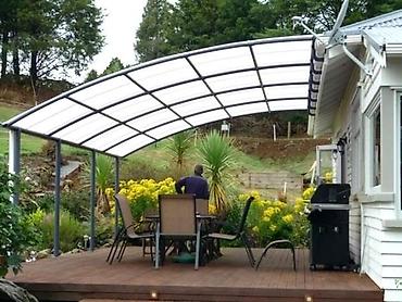 Навесы: Навес, Арочный, Металл, Поликарбонат, Установка — 6