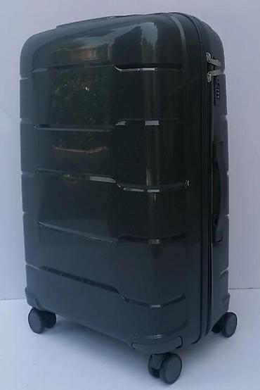 Putni koferi i torbe: Tvrdi kofer na točkiće – tamnosivi - Materijal: čvrsta ABS/PC školjka — 6