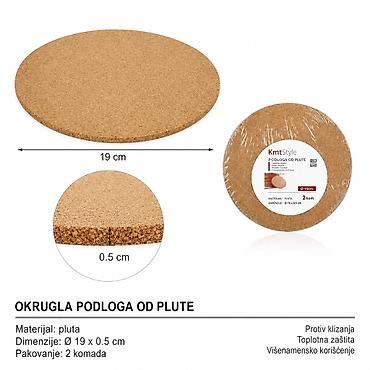 KMT Okrugla prostirka 5404895 Okrugla podloga od plute za više namena