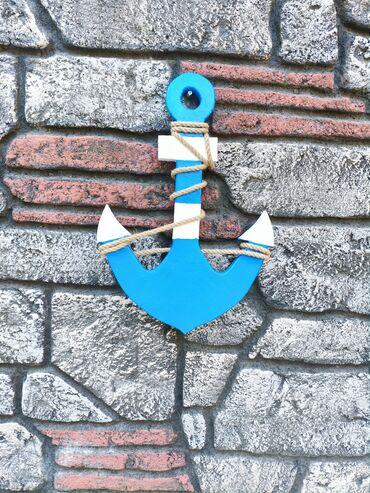 Digər ev dekoru: Dekorativ gəmi lövbər .şam ağacından hazırlanıb .ölçüsü 40*30 sm,hər — 3