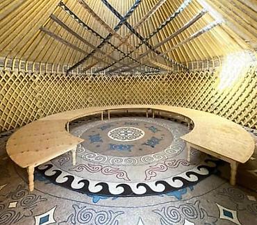 Аренда юрт: Аренда юрты, Каркас Деревянный, 85 баш, Стол — 11