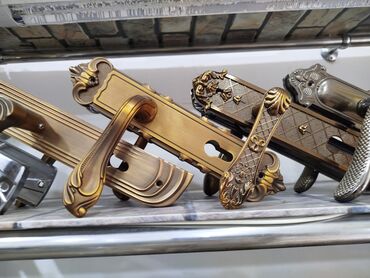 декоративные головы животных на стену: Klassik dizaynlı qapı üçün dəstlər - Material: möhkəm metal ərintisi