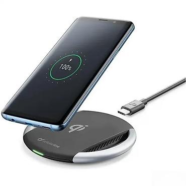 Bežični punjači za telefone: Bežični brzi punjač – Qi Wireless Fast Charger Pad (Cellularline) - — 4