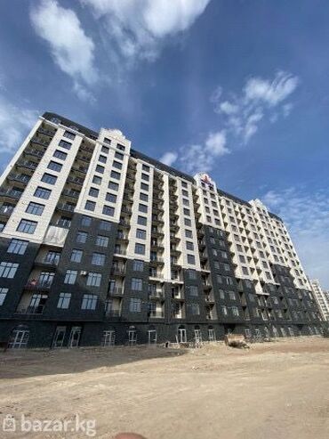 квартира в районе ошского рынка: 3 комнаты, 105 м², Элитка, 12 этаж, ПСО (под самоотделку)