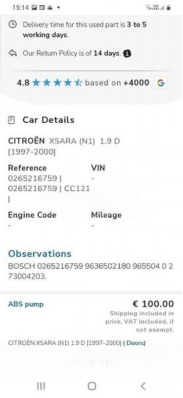 digitalni manometri: ABS ZA CITROEN XSARA OD 1997. DO 2000. GOD. | abs za xsaru 1,9 — 2