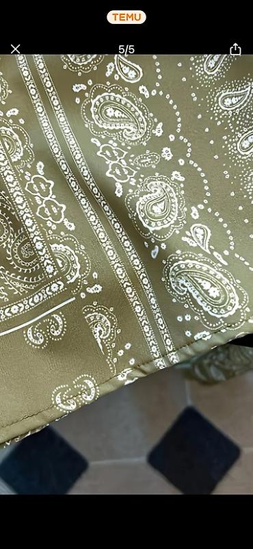 Şalvarlar: Yaşıl rəngli, bandana/paizli (paisley) naxışlı geniş kəsimli şalvar - — 2