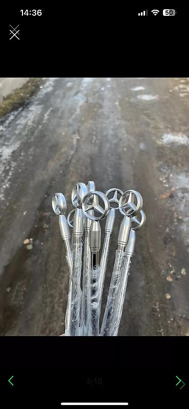 Другие аксессуары внешнего декора: Флагшток Реплика Analog(габаритная антенна) Мерседес Мерс Mercedes — 2