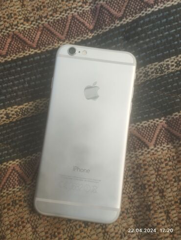 Apple iPhone: IPhone 6, Б/у, Серебристый, 75 %