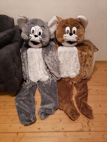 şaxta baba corabı: Plyuş maskot kostyumları – pişik fiqurları - Komplekt: 2 ədəd tam — 1