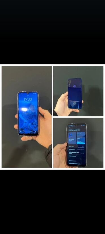 xiaomi redmi note 8 464: Xiaomi Redmi Note 7, 64 GB, rəng - Bənövşəyi, 
 Sensor, Barmaq izi, Simsiz şarj