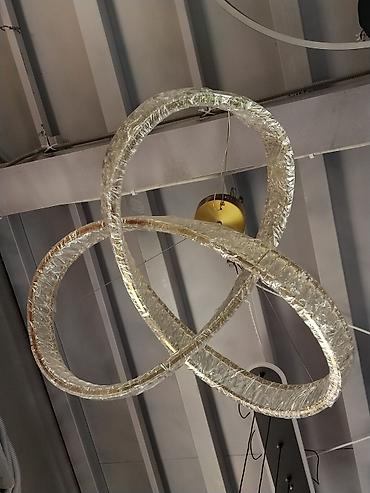 smart light: Подвесной светильник LED с декоративными переплетёнными кольцами - — 2