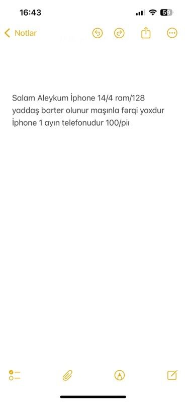 işlənmiş telefonlar a10: IPhone 14, 128 GB, Face ID, Barmaq izi, Zəmanət