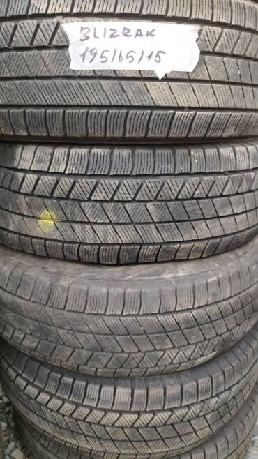 Шины: Шины 195 / 65 / R 15, Зима, Б/у, Комплект, Легковые, Япония, Bridgestone