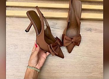 calvin klein 36: Elegantne ženske sandale/cipele na štiklu sa mašnom Brojevi 36-41 - — 1