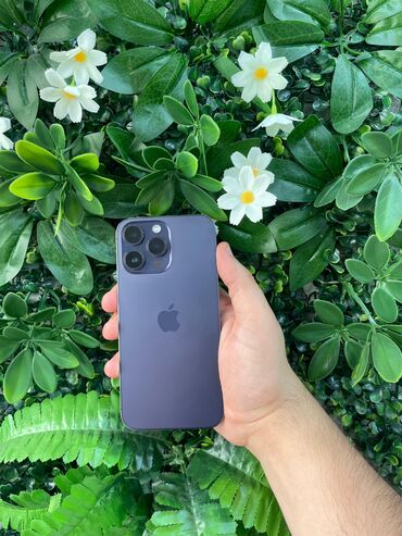 14 pro max qiyməti: IPhone 14 Pro Max, 128 GB, Deep Purple, Zəmanət, Simsiz şarj, Face ID