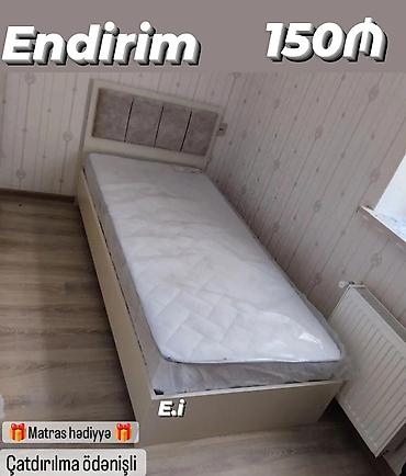 Çarpayılar: Tek nəfərlik çarpayı – endirimli 150₼ - Düzbucaqlı, yığcam dizayn; — 1