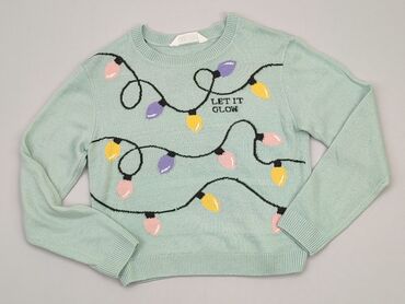 sweterek czarny rozpinany: Sweterek, H&M, 10 lat, 134-140 cm, stan - Dobry