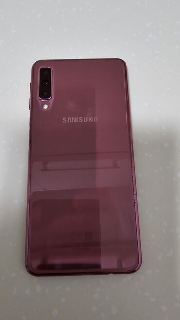 самсунг 31а: Samsung A7, Б/у, 64 ГБ, цвет - Розовый, 2 SIM