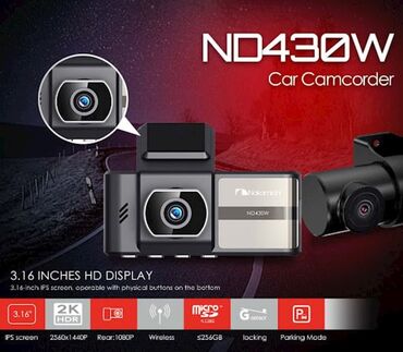 Avtomobil üçün soyuducular: Nakamichi ND430W Avto Videoqeydiyyatçı - 3.16" IPS HD ekran – aşağı