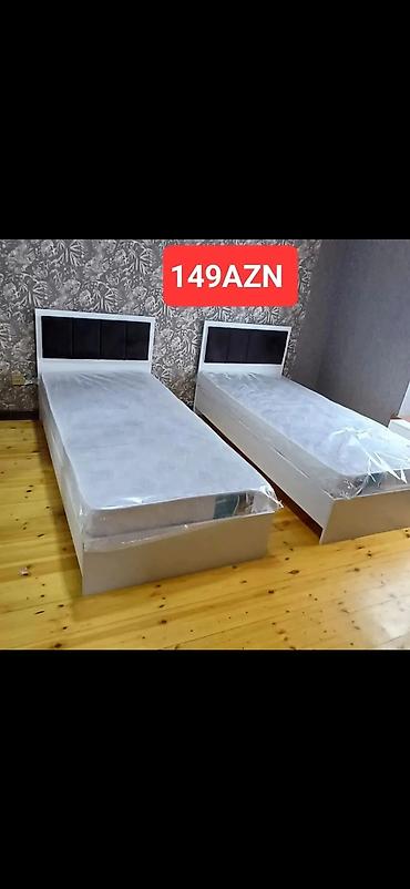 2 neferlik matras: Məhsul: Tək nəfərlik çarpayı + ortopedik döşək - Rəng: ağ korpus — 2