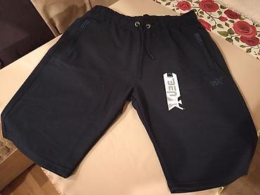 zeleni tech fleece: Kvalitetne muske pamucne bermude Benx u velikom broju 7XL — 2