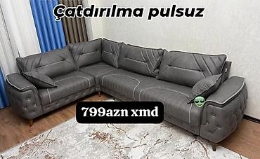 dəri divan: Künc divan, Yeni, Parça, Pulsuz çatdırılma — 1
