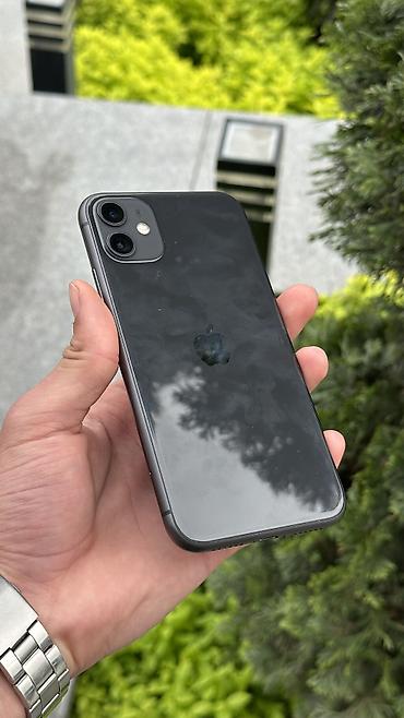 Apple iPhone: IPhone 11, Б/у, 128 ГБ, Черный, Защитное стекло, Коробка, Чехол, 83 % — 2