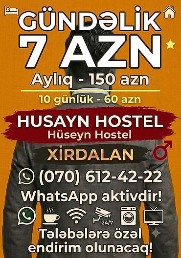xankendi kiraye evler gunluk: HUSAYN HOSTEL KHIRDALAN /HOSTEL/GÜNDƏLİK EV/AYLIQ EV/KİRAYƏ EV Ailəyə — 1