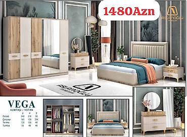 Yataq otağı dəstləri: İkinəfərlik çarpayı, Dolab, Termo, Tumba, Yeni — 62