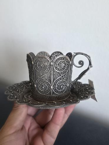 Qab-qacaq və mətbəx ləvazimatları: Çay dəsti, rəng - Gümüşü, Metal — 5