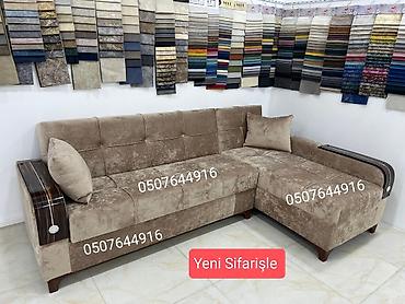 Sifarişlə divanlar: Künc divan, Qonaq otağı üçün, Vеlur parça, Bazalı, Açılan, Kitab — 4