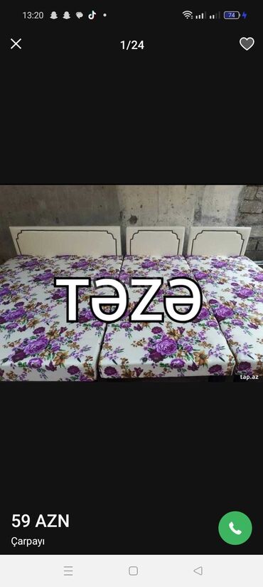 Çarpayılar: Çarpayı hazırları var kravat 60 manat taxt 110 manat çatdırılma var — 5