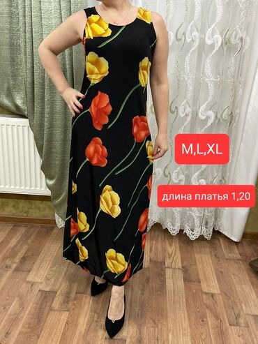 tikdirmek ucun don modeli: Повседневное платье, Макси, 2XL (EU 44)